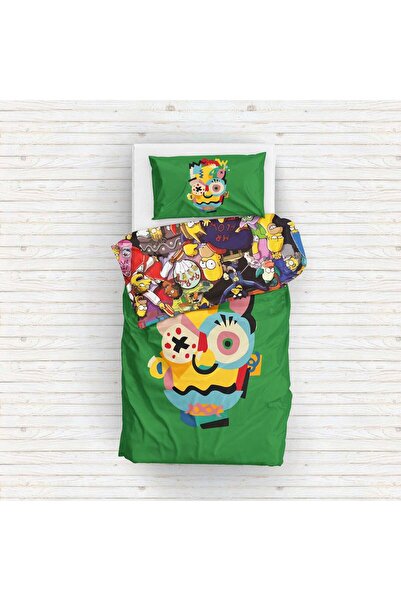 The Lucid Lab طقم غطاء لحاف بارت سيمبسون آند سيمبسونز مزدوج الجوانب 160 سم × 220 سم