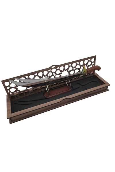 hüseyin ceran Decorative Gulfikar Sword with Wooden Box