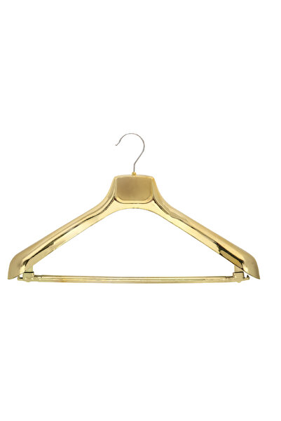 sipahioglugroup PLASTİK ELBİSE ASKISI GOLD ALTIN RENK 45 CM 5 ADET CEKET ASKISI,TAKIM ELBİSE
