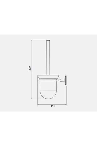 Eca Serel Bathroom Lale مرحاض / حامل فرشاة المرحاض 140101012 E.c.a