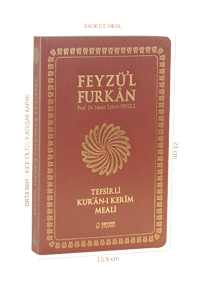 Server Yayınları Feyzü'l Furkan Tefsirli Kur'an-ı Kerim Meali (orta Boy - Sad...