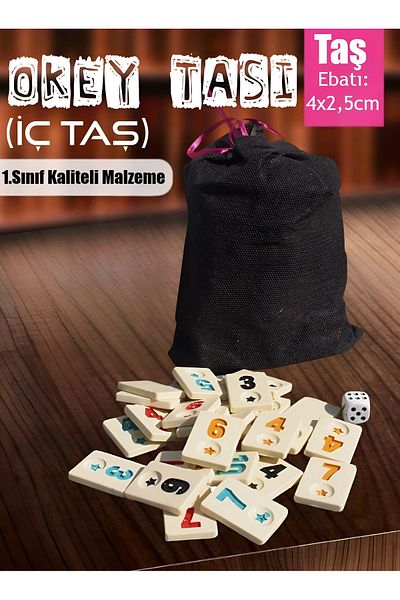 nextbuy Artifact Okey Set Stones Quality Melamine Okey Stone Inner Stone Set with Case