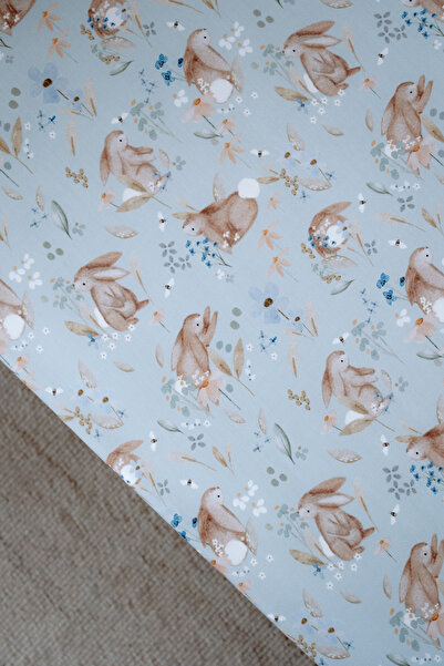 NOU Rabbit Single Fitted Sheet Set - Rabbit Garden