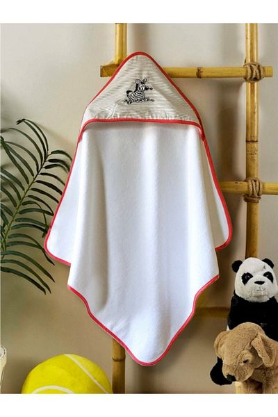 Alpar Tekstil Soft Cotton Girl-Boy Baby Bath Towel Swaddle 75x75cm / Zebra