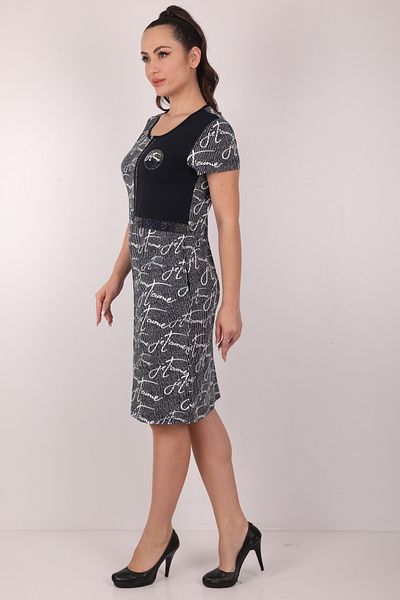 Wild Love Rochie de damă cu broderie în dungi cu fermoar și broderie cu pietre