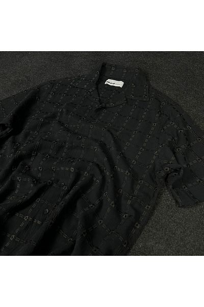 Hazhers Men's Shirt Collar Oversize Summer Cotton Lumberjack Shirt