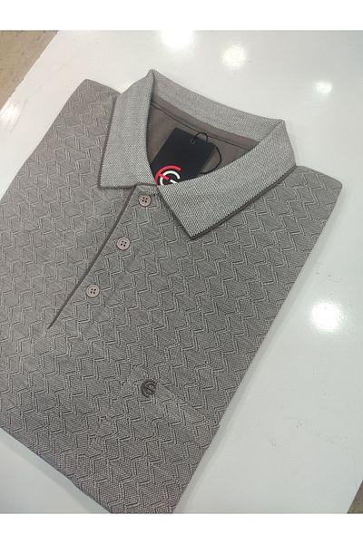 güncüoğlu Мъжка тениска GÜNCÜOĞLU с джоб и яка, голям размер