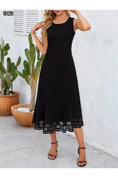 JANES Γυναικείο καλοκαιρινό φόρεμα με floral σχέδιο Midi μήκους