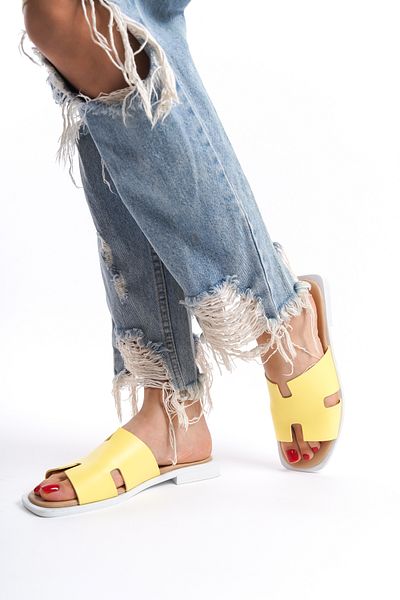 İDOL SHOES WOMEN VEGAN LEATHER BEACH SLIPPERS