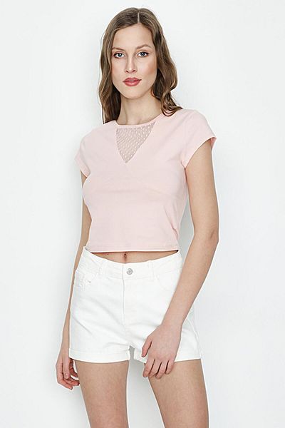 Select Moda Women's White Denim Mini Shorts