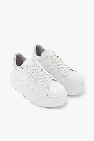 Louis Cardy Jada White Genuine Leather Women's Sneakers