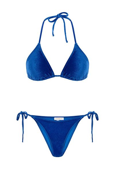 AQUELLA Velvet Triangle Saks Bikini Set