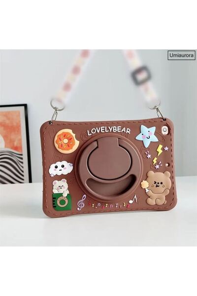 Alfa MEC Samsung Galaxy Tab A7 10.4 T500 T505 T507 Uyumlu LovelyBear Standlı ...