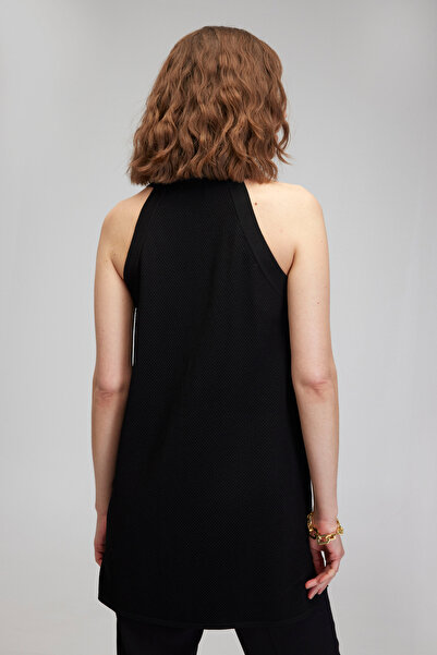 BROOKS BROTHERS Pulover de damă, negru, negru, fără mâneci, cu nasturi