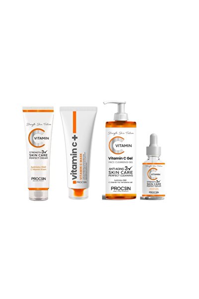 PROCSIN C Vitamini Set ( Serum+Maske+Yüz Temizleme Jeli+Krem)