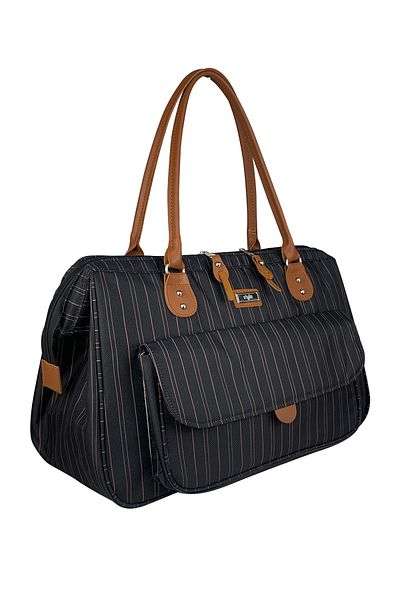 Stylo Women's Black Striped Baby Care Bag