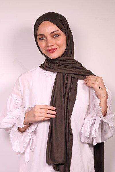 Combed Cotton Shawl Brown