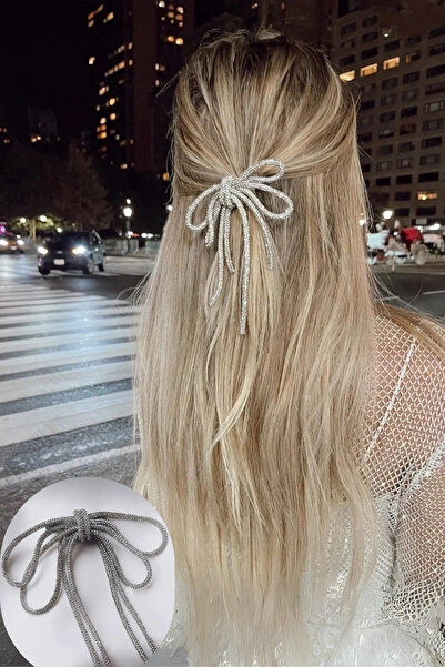 Diloshtrend Design Kadın Kristal Taşlı Fiyonk Yalı Çapkını Toka / Seyran Tokası