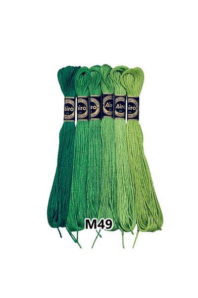 EleganTShoP Airo Muline Etamine Cotton Embroidery Thread Set of 6