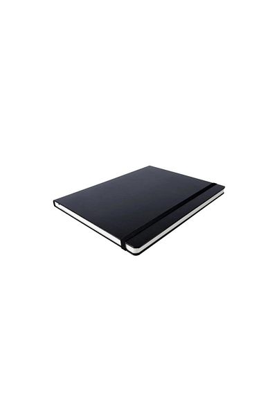 Victoria's Journals Vj Venzi Classic Vegan Leather Hard Covered Lined Notebook 19x25 Cm Black