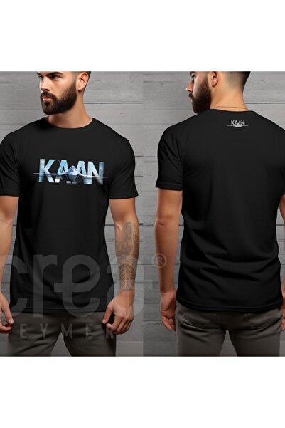 Crea Eymer Wear Μπλουζάκι Kaan Airplane Design με εμπριμέ λαιμόκοψη 100% βαμβ...