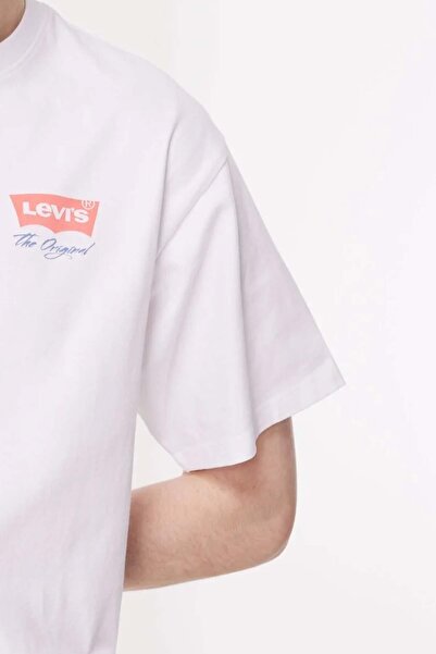 Levi's Levis Levis Crew Neck Printed White Men's T-Shirt A9440-0000 VINTAGE FIT