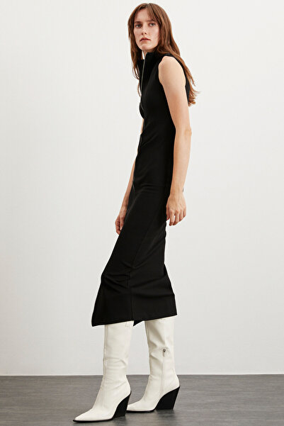 GRIMELANGE Fabienne Γυναικείος γιακάς Αμάνικο Φόρεμα με φερμουάρ