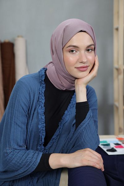 Modakaşmir Cozy Cotton Series Shawl Vintage Rose