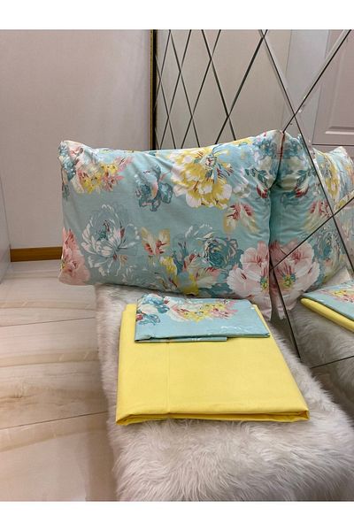 Özcan Ev Tekstil Ranforce Elastic Sheet Pillow Set 100% Cotton