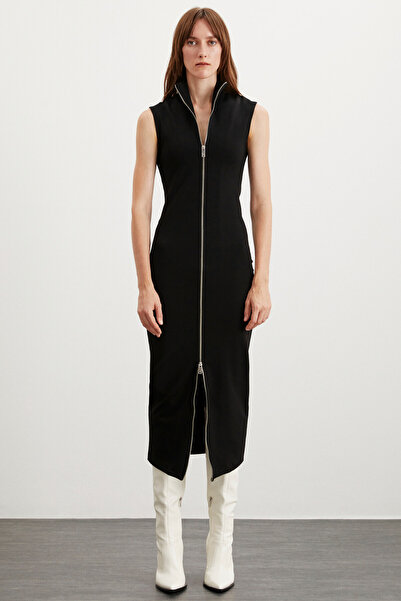 GRIMELANGE Fabienne Γυναικείος γιακάς Αμάνικο Φόρεμα με φερμουάρ