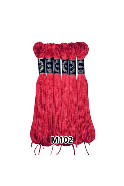 EleganTShoP Airo Muline Etamine Cotton Embroidery Thread Set of 6