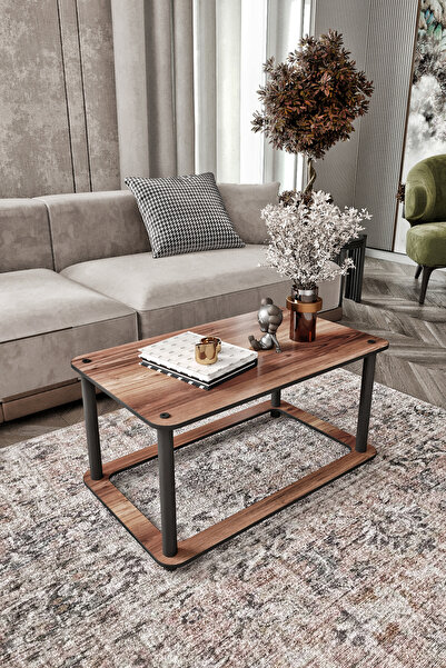 messer HOLE Masivo Orta Sehpa 68x42 DİKDÖRTGEN MADRAN CEVİZ