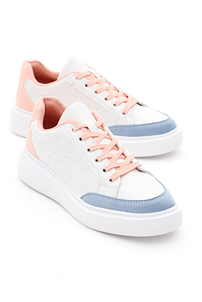 Tonny Black Women's White Powder Poly Sole Lace-Up Sports Shoes