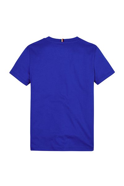 Tommy Hilfiger Baskılı Mavi Erkek T-Shirt HILFIGER SCRIPT TEE S/S