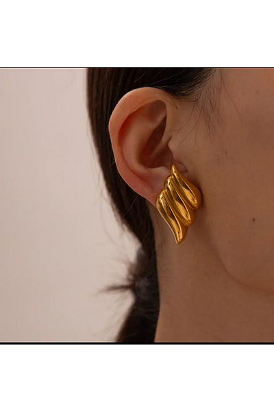 takıtarzım Gold women's twist earrings