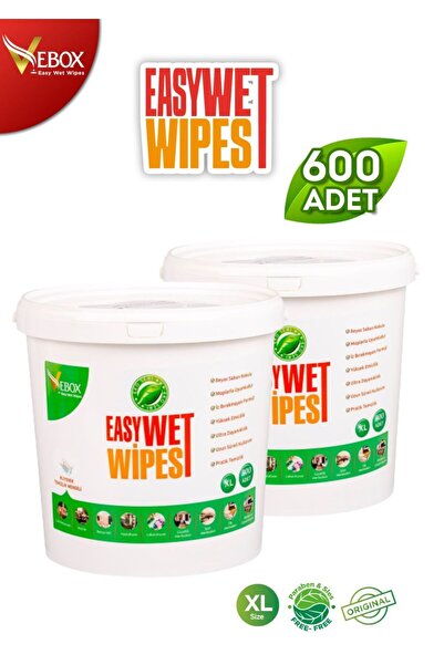 VEBOX Easy Wet Wipes Kova Islak Mendil Beyaz Sabun Kokulu Eko 2'li 600 Adet