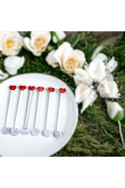nazarboncuğu Luxury 6-Piece Glass Figured Teaspoon