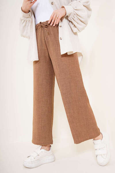 aryam butik Wide Leg Linen Trousers