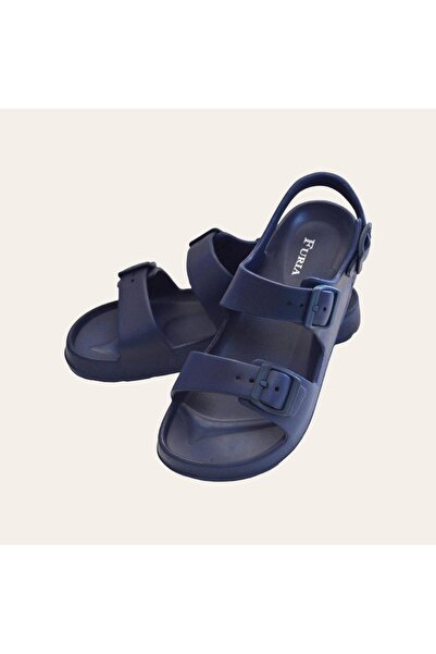 FURIA SHOES Double Striped Beach Daily Summer Navy Blue Eva Sandals/Slippers