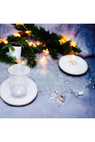 nazarboncuğu Luxury 6-Piece Glass Figured Teaspoon