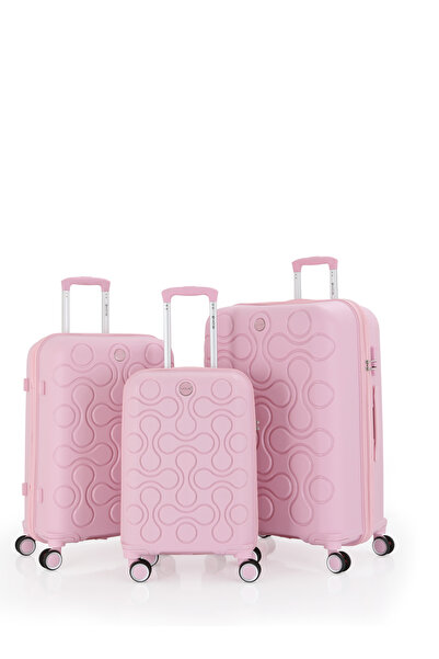 MÇS Mçs Üçlü Polipropilen Valiz Seti V376 - Mçs Kırılmaz Silikon Valiz Set