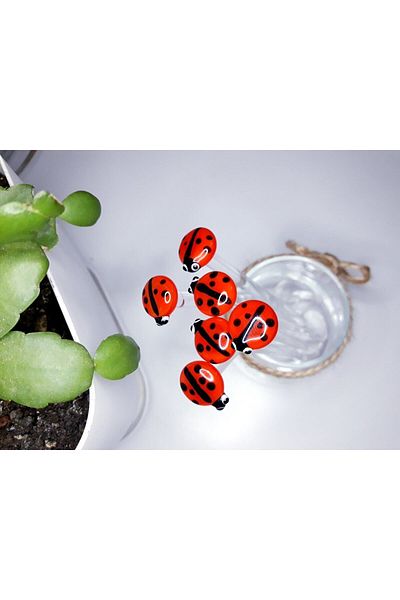 nazarboncuğu Luxury 6-Piece Glass Handmade Figured Teaspoon