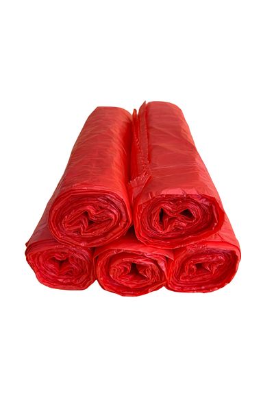 Akalın Professional Cleaning Products Drawstring Strawberry Scented Medium Garbage Bag 55x60 Cm 5 Rolls
