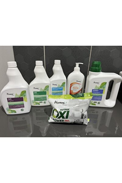 HOMM CLEAN Bitkisel Süper Temizlik Seti 6 Parça, Bitkisel Yağ Çözücü, Leke Çı...
