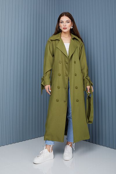 SahraAfra Pleated Trench Coat Oversize