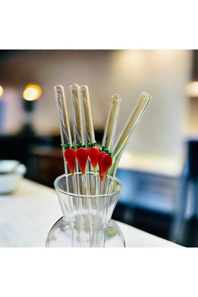 nazarboncuğu Transparent Glass Mixed Figured Pipette Set of 6