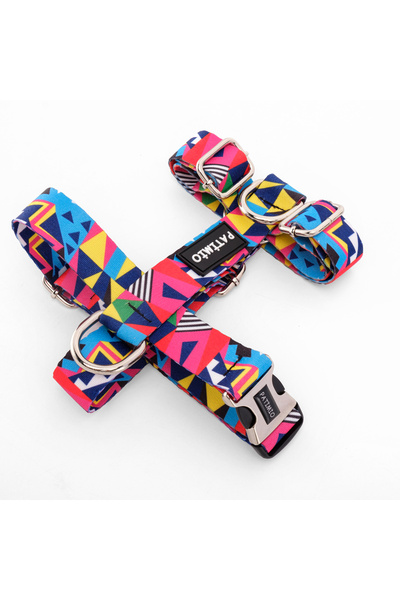 PATİMİO Kufu Köpek Göğüs, Boyun Ve Gezdirme Tasma Seti