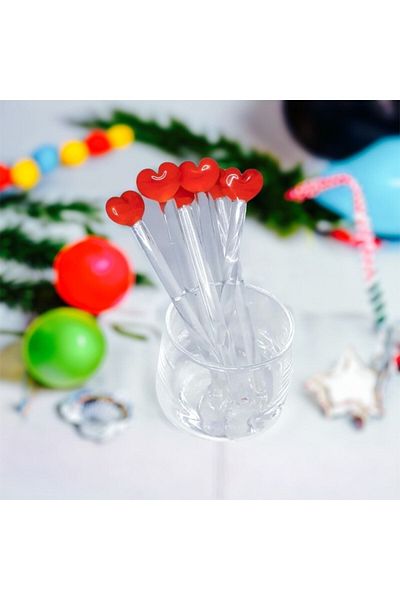 nazarboncuğu Luxury 6-Piece Glass Figured Teaspoon