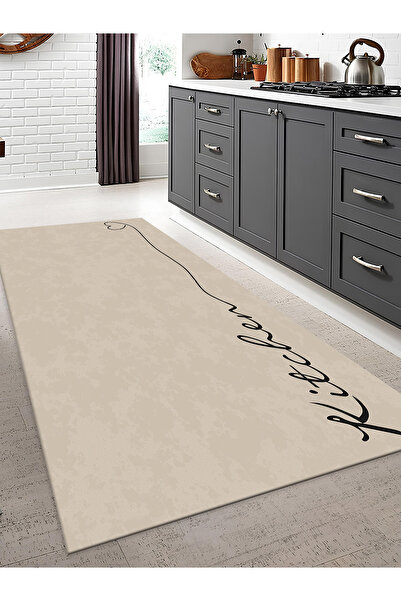 İNSPİRA Makinede Yıkanabilir Kaymaz Taban Leke Tutmaz Dijital Baskı Mutfak Ha...