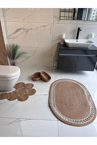 Namteks 60x100 حصيرة-60x65 حصيرة مقعد، 2 سلة 4 قطع طقم حمام هدية غزال